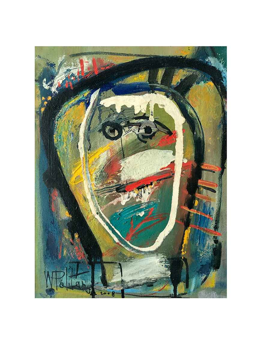 The Expression Of The Soul -- artwork by Wladimiro Politano depicting a heavily stylized and abstract face painted in bright colors